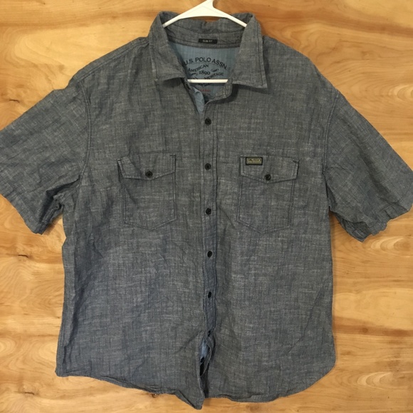 us polo assn denim shirts